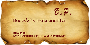Buczák Petronella névjegykártya